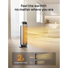 image:imageDREO 25 Inch Electric Space Heater for Indoor Use Large Room Thermostat  115 fts Fast Heating 25dB Quiet Operation 70 Oscillation Remote Control Child Lock Overheating amp TipOver ProtectionSilver