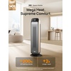 image:imageDREO 25 Inch Electric Space Heater for Indoor Use Large Room Thermostat  115 fts Fast Heating 25dB Quiet Operation 70 Oscillation Remote Control Child Lock Overheating amp TipOver ProtectionGold