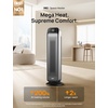 image:imageDREO 25 Inch Electric Space Heater for Indoor Use Large Room Thermostat  115 fts Fast Heating 25dB Quiet Operation 70 Oscillation Remote Control Child Lock Overheating amp TipOver ProtectionSilver
