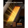 image:imageDREO 25 Inch Electric Space Heater for Indoor Use Large Room Thermostat  115 fts Fast Heating 25dB Quiet Operation 70 Oscillation Remote Control Child Lock Overheating amp TipOver ProtectionGold