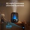image:imageDREO 3L Humidifiers for Bedroom 30H Runtime 26 dB Quiet Black  Easy to Refill amp Clean Precise Humidity Control Night light 360 Nozzle Cool Mist Air Humidifier for Large Room BabyBlack