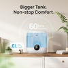 image:imageDREO 6L Smart Humidifiers for Bedroom Large Room 60H Runtime Quiet 28dB  Top Fill Supersized Cool Mist Humidifier for Plants Indoor Home Night Light AppTouchVoice Control BlackBlue