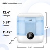 image:imageDREO 6L Smart Humidifiers for Bedroom Large Room 60H Runtime Quiet 28dB  Top Fill Supersized Cool Mist Humidifier for Plants Indoor Home Night Light AppTouchVoice Control BlackBlue