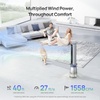 image:imageDREO MC710S Air Purifier Tower Fan 45 2in1 Smart Fan for Bedroom  27 fts Powerful Airflow 120Oscillating 25dB Quiet 24H Timer Bladeless Fans for Home Standing Fan Works with AlexaSilver Blue