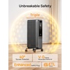 image:imageDREO Oil Filled Radiator Electric Radiant Heaters for indoor use Large Room with Remote Control Child Lock 4 Modes Overheat amp TipOver Protection 24h Timer Digital Thermostat Quiet 1500WSpace Grey