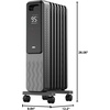 image:imageDREO Oil Filled Radiator Electric Radiant Heaters for indoor use Large Room with Remote Control Child Lock 4 Modes Overheat amp TipOver Protection 24h Timer Digital Thermostat Quiet 1500WSpace Grey