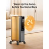 image:imageDREO Oil Filled Radiator Electric Radiant Heaters for indoor use Large Room with Remote Control Child Lock 4 Modes Overheat amp TipOver Protection 24h Timer Digital Thermostat Quiet 1500WSpace Grey