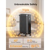 image:imageDREO Radiator Heater 1500W Oil Filled Radiator Heater for Indoor Use  8 Safety Protection Electric Heaters for Large Room Remote Control 4 Modes Digital Thermostat 24H Timer Quiet OperationSpace Gray