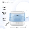 image:imageDREO Smart Humidifiers for Bedroom 4L Cool Mist Humidifier White  Top Fill Quiet Sleep 28 dB 36H Runtime for large room TouchAPPVoice Control Nightlight ideal for Baby Plants NurseryBlue