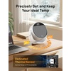 image:imageDREO Space Heater 1500W 60 Adjustable Tilt 105fts Portable Electric Heaters for Indoor Use with Thermostat 8 Safety Protections 3 Modes Remote Quiet Desk Heater for Bedroom Office BlackWhite