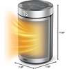 image:imageDREO Space Heater Portable Electric Heaters for Indoor Use with Thermostat and Remote 2024 Upgraded Digital Display 12H Timer 5 Mode 1500W PTC Ceramic Fast Safety Heat for Office Bedroom HomeSilver