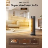 image:imageDREO Space Heater for Large Room 23 Inch Electric Heaters for Indoor Use 8 Safe Protection Tower 70 Oscillation PTC Ceramic with Thermostat and Remote Quiet 12H Timer Bedroom OfficeBlack