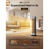 image:imageDREO Space Heater for Large Room 23 Inch Electric Heaters for Indoor Use 8 Safe Protection Tower 70 Oscillation PTC Ceramic with Thermostat and Remote Quiet 12H Timer Bedroom OfficeSilver