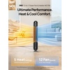 image:imageDREO Tower Fan and Heater Combo 292fts Standing Fans for Bedroom 17 Levels 6 Modes 120 Oscillation 42 Inch 12H Timer 25dB Quiet with Remote for Office Large Room SilverSilver