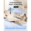 image:imageDREO Tower Fan and Heater Combo 292fts Standing Fans for Bedroom 17 Levels 6 Modes 120 Oscillation 42 Inch 12H Timer 25dB Quiet with Remote for Office Large Room SilverSilver