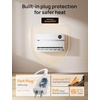 image:imageDreo Smart Wall Heater Electric Space Heater for Bedroom 1500W 120 Vertical Oscillation Adjustable Thermostat Remote Control 24H Timer EasyMount Heater for Indoor Use Works with Alexa WH719SWhite