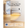 image:imageDreo Smart Wall Heater Electric Space Heater for Bedroom 1500W 120 Vertical Oscillation Adjustable Thermostat Remote Control 24H Timer EasyMount Heater for Indoor Use Works with Alexa WH719SWhite