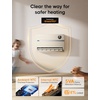 image:imageDreo Smart Wall Heater Electric Space Heater for Bedroom 1500W 120 Vertical Oscillation Adjustable Thermostat Remote Control 24H Timer EasyMount Heater for Indoor Use Works with Alexa WH719SWooden