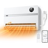 image:imageDreo Smart Wall Heater Electric Space Heater for Bedroom 1500W 120 Vertical Oscillation Adjustable Thermostat Remote Control 24H Timer EasyMount Heater for Indoor Use Works with Alexa WH719SWhite