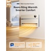 image:imageDreo Smart Wall Heater Electric Space Heater for Bedroom 1500W 120 Vertical Oscillation Adjustable Thermostat Remote Control 24H Timer EasyMount Heater for Indoor Use Works with Alexa WH719SWooden