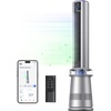 image:imageDREO MC710S Air Purifier Tower Fan 45 2in1 Smart Fan for Bedroom  27 fts Powerful Airflow 120Oscillating 25dB Quiet 24H Timer Bladeless Fans for Home Standing Fan Works with AlexaSilver Blue