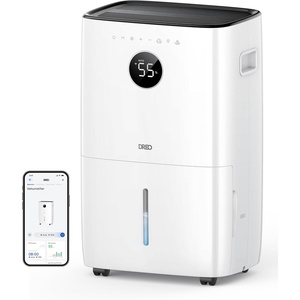 image:imageDREO 110Pint Smart Dehumidifier for Basement 4500 Ft for Large Room 2 Gallon Water Tank AutoComfortConstant Mode Dehumidifiers for Home Bedroom Bathroom with Drain Hose Black 711SBlack