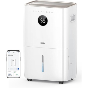 image:imageDREO 110Pint Smart Dehumidifier for Basement 4500 Ft for Large Room 2 Gallon Water Tank AutoComfortConstant Mode Dehumidifiers for Home Bedroom Bathroom with Drain Hose Black 711SStarlight