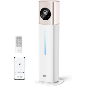 image:imageDREO 11L Smart Humidifier Large Room 700 ft Humidifiers for Bedroom 100H  26dB Quiet Auto Mode APP amp Remote Control Clean Tank Technology RGB Light Aroma Box Cool Mist Humidifier HM735S WhiteStarlight