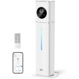 image:imageDREO 11L Smart Humidifier Large Room 700 ft Humidifiers for Bedroom 100H  26dB Quiet Auto Mode APP amp Remote Control Clean Tank Technology RGB Light Aroma Box Cool Mist Humidifier HM735S WhiteSilver