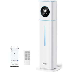 image:imageDREO 11L Smart Humidifier Large Room 700 ft Humidifiers for Bedroom 100H  26dB Quiet Auto Mode APP amp Remote Control Clean Tank Technology RGB Light Aroma Box Cool Mist Humidifier HM735S WhiteBlue