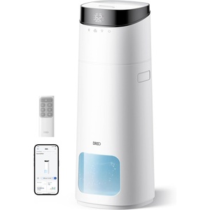 image:imageDREO 16L Smart Humidifier Large Room 1000 ft 130H Runtime 30dB Top Fill  Auto Mode RemoteTouchVoice amp APP Control Clean Tank Technology RGB Light Cool Mist Humidifiers 755S for Bedroom WhiteWhite