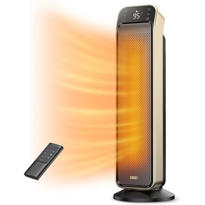 image:imageDREO 25 Inch Electric Space Heater for Indoor Use Large Room Thermostat  115 fts Fast Heating 25dB Quiet Operation 70 Oscillation Remote Control Child Lock Overheating amp TipOver ProtectionGold