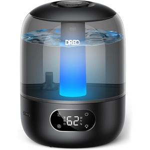 image:imageDREO 3L Humidifiers for Bedroom 30H Runtime 26 dB Quiet Black  Easy to Refill amp Clean Precise Humidity Control Night light 360 Nozzle Cool Mist Air Humidifier for Large Room BabyBlack