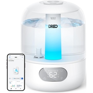 image:imageDREO 3L Humidifiers for Bedroom 30H Runtime 26 dB Quiet Black  Easy to Refill amp Clean Precise Humidity Control Night light 360 Nozzle Cool Mist Air Humidifier for Large Room BabySnow White