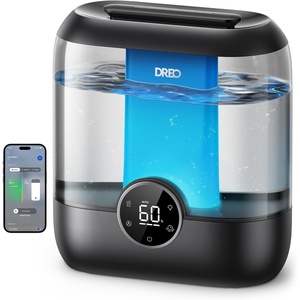 image:imageDREO 6L Smart Humidifiers for Bedroom Large Room 60H Runtime Quiet 28dB  Top Fill Supersized Cool Mist Humidifier for Plants Indoor Home Night Light AppTouchVoice Control BlackBlack