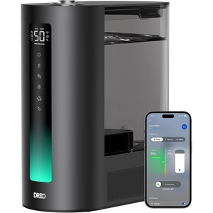 image:imageDREO 6L Smart Humidifiers for Bedroom Warm amp Cool Mist for Large Room  60Hour Quiet Runtime 500MLH Output Smart Humidity Sensor Indicator Light App Control Works with Alexa amp Google SilverBlack