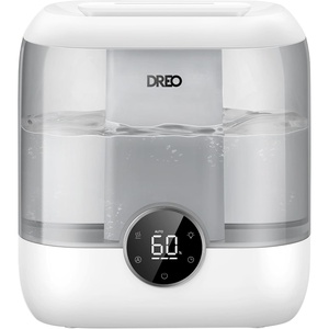image:imageDREO 6L Top Fill Humidifiers for Bedroom 60H Runtime 28 dB Quiet Supersized Cool Mist Air Humidifiers for Large Room Baby Nursery Plant Indoor Night Light Easy to Clean Precise Humidity ControlGray