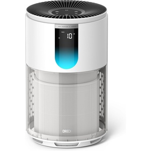 image:imageDREO Air Purifier for Home Up to 1176 ft HEPA Air Cleaner for Large Rooms amp Bedrooms Pets Smoke Dust Pollen amp Odors PM25 Monitor Auto Turbo amp Quiet Sleep Mode 4 Speeds DRHAP009Dreo 539White NonSmart