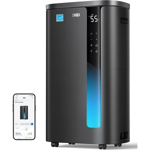 image:imageDREO Energy Star 2025 Smart Dehumidifier for Basement 7L185 Gal Large Water Tank Quiet 41dB Home amp Large Room up to 2000 Sq Ft Drain Hose Included Auto Humidity Control 3 Fan Speeds TimerBlack