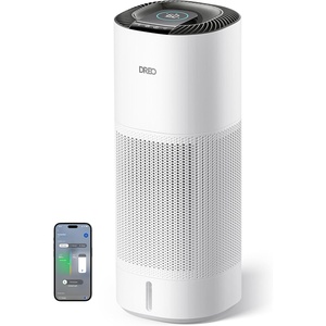image:imageDREO Smart Evaporative Humidifier for Large Room up to 1000ft 10L Tank  800mlh High Output Air Humidifiers for Bedroom 50H Runtime with Precise Humidification for Plants Home Office WhiteWhite