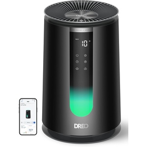 image:imageDREO Smart HEPA Air Purifier for Home AHAM VERIFIDE Air Cleaner for Bedroom Pets Smoke Dust Pollen amp Odors WiFiVoiceAlexa PM25 Monitor Auto Turbo Quiet Sleep Mode DRHAP008S Dreo 338SBlack Smart WiFi