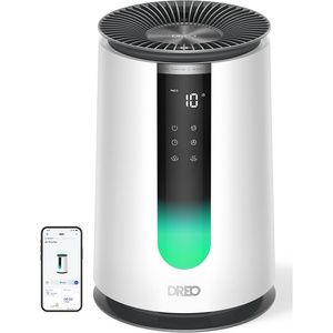 image:imageDREO Smart HEPA Air Purifier for Home AHAM VERIFIDE Air Cleaner for Bedroom Pets Smoke Dust Pollen amp Odors WiFiVoiceAlexa PM25 Monitor Auto Turbo Quiet Sleep Mode DRHAP008S Dreo 338SWhite Smart WiFi