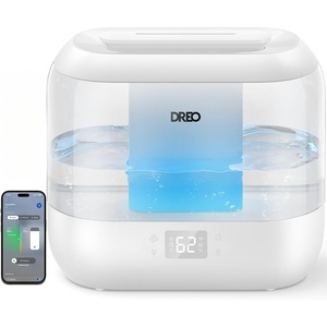 image:imageDREO Smart Humidifiers for Bedroom 4L Cool Mist Humidifier White  Top Fill Quiet Sleep 28 dB 36H Runtime for large room TouchAPPVoice Control Nightlight ideal for Baby Plants NurseryWhite