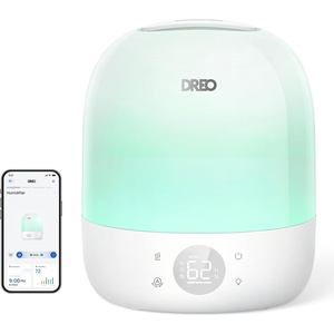 image:imageDREO Smart Humidifiers for Bedroom Baby 30H amp 28dB for Nursery  Top Fill Cool Mist Humidifiers 1500RGB Lights amp Sleep Trainer Air Humidifier for Plants TouchAPPVoice Control HM409SWhite