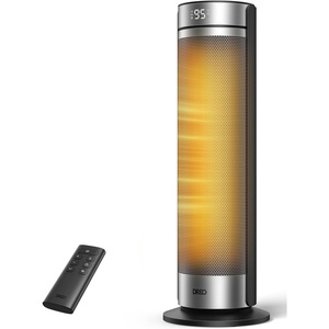 image:imageDREO Space Heater for Large Room 23 Inch Electric Heaters for Indoor Use 8 Safe Protection Tower 70 Oscillation PTC Ceramic with Thermostat and Remote Quiet 12H Timer Bedroom OfficeSilver