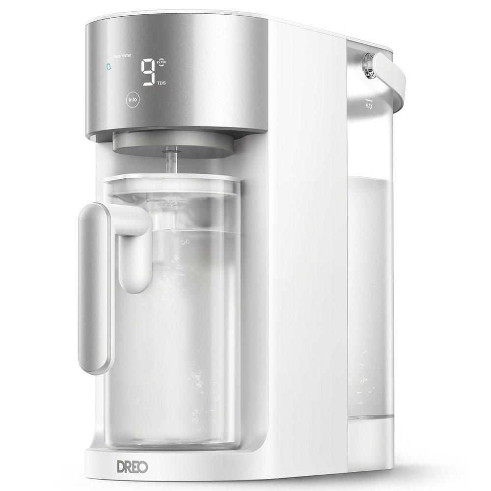 image:imageDREO Reverse Osmosis Water Filter Countertop RO Filtration System 31 Pure to Drain TDS amp Filter Life amp Autofill Pitcher InstallationFree SelfCleaning Water Purifier RO Water Filter 112 3LWhite