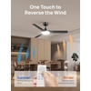 image:imageDREO Ceiling Fan with Lights for IndoorOutdoor 42 Low Profile Ceiling fan with Light and Remote Control for Bedroom 22dB Quiet DC Motor QuickInstall 6 Speeds Reversible Dimmable 5CCT BlackBlack