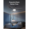 image:imageDREO Ceiling Fan with Lights for IndoorOutdoor 42 Low Profile Ceiling fan with Light and Remote Control for Bedroom 22dB Quiet DC Motor QuickInstall 6 Speeds Reversible Dimmable 5CCT BlackBlack
