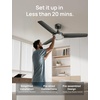 image:imageDREO Ceiling Fan with Lights for IndoorOutdoor 42 Low Profile Ceiling fan with Light and Remote Control for Bedroom 22dB Quiet DC Motor QuickInstall 6 Speeds Reversible Dimmable 5CCT BlackBlack