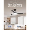 image:imageDREO Ceiling Fan with Lights for IndoorOutdoor 42 Low Profile Ceiling fan with Light and Remote Control for Bedroom 22dB Quiet DC Motor QuickInstall 6 Speeds Reversible Dimmable 5CCT BlackBlack